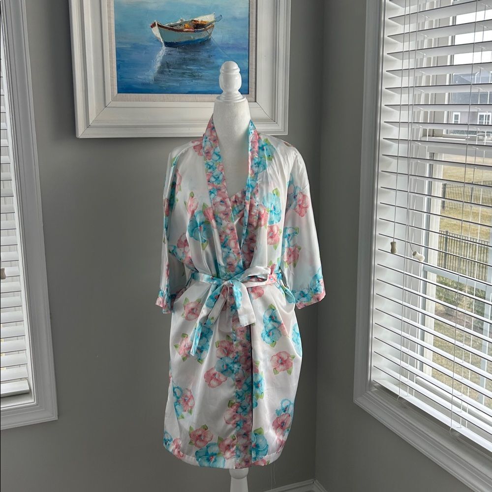 Vintage Secret Treasures Floral Sexy Slip Nightgown & Robe Set Small - Picture 2 of 15